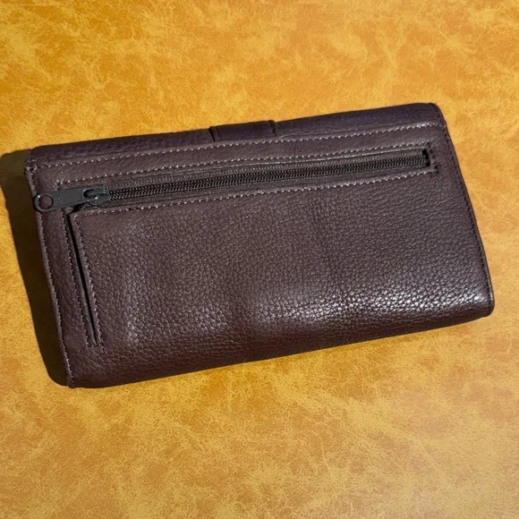 Vintage Fossil Brown Leather Wallet with Tags 1990s-2000s - Picture 5 of 5